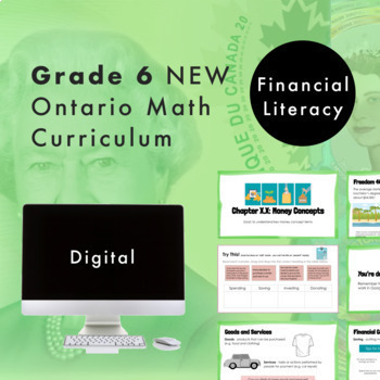 Preview of Grade 6 Ontario Math - Financial Literacy Curriculum -Digital Google Slides+Form