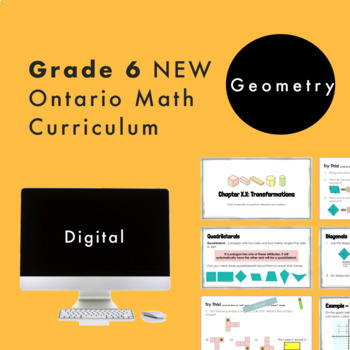 Preview of Grade 6 Ontario Math - Geometry Curriculum - Digital Google Slides+Form