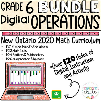 Preview of Grade 6 NEW Ontario Math Operations DIGITAL Math Bundle