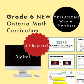 Preview of Grade 6 Ontario Math - Operations Curriculum - Digital Google Slides+Form