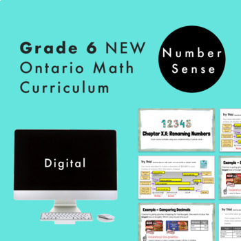 Preview of Grade 6 Ontario Math - Number Sense & Place Value Curriculum -Google Slides+Form