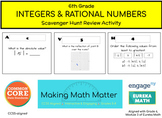 Grade 6, Negative Numbers, Scavenger Hunt Review Activity