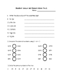 Grade 6 Number Sense and Numeration Test