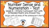 Grade 6 - Number Sense and Numeration Test - Ontario Curri