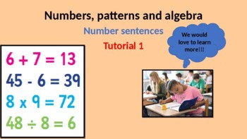 Preview of Grade 6 Number patterns and algebra in PowerPoint