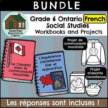 Preview of Grade 6 Ontario FRENCH Social Studies Bundle