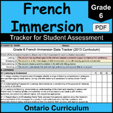 Grade 6 Ontario French Immersion Assessment Tracker | PDF