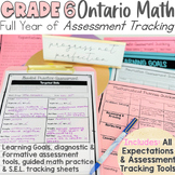 Grade 6 Ontario Math Assessment Tracking Bundle