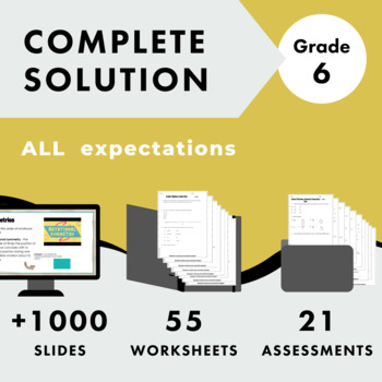 Preview of Grade 6 Ontario Math COMPLETE SOLUTION - All expectations