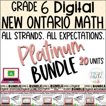 Preview of Grade 6 Ontario Math Curriculum FULL YEAR Digital Slides Platinum Bundle