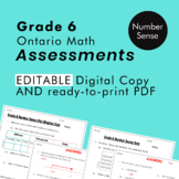 Grade 6 Ontario Math - Number Sense/Place Value Assessment