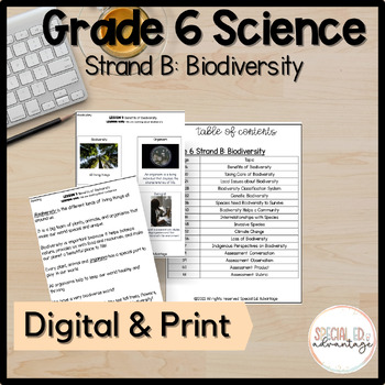 Preview of Grade 6 Ontario Science Biodiversity Unit for ESL and Special Education Students