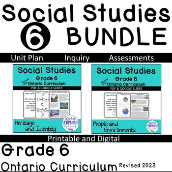 Preview of Grade 6 Ontario Social Studies BUNDLE 2023       PDF  &  Google Slides