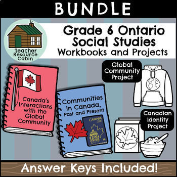 Preview of Grade 6 Ontario Social Studies Workbook Bundle