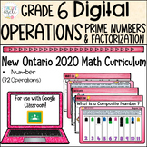 Grade 6 Operations Prime and Composite Numbers 2020 Ontari