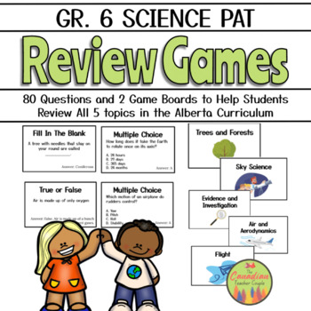 Preview of Grade 6 PAT Science Review Game