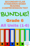 Grade 6 Prentice Hall Lit. Units 1-6 Reading Tests Bundle 