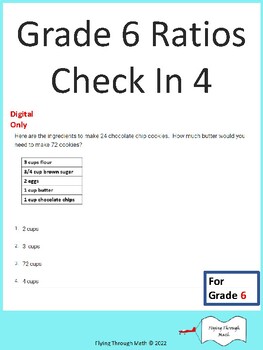 Preview of Grade 6 Ratios Check In 4
