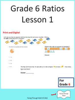 Preview of Grade 6 Ratios Lesson 1