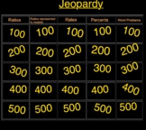 Grade 6 Ratios, Rates, and Percents Jeopardy Test Prep Review