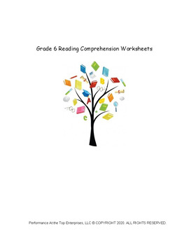 grade 6 reading comprehension worksheets by prep by pat tpt