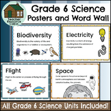 Grade 6 SCIENCE Word Wall and Posters (NEW 2022 Ontario Cu