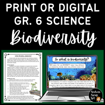 Preview of Grade 6 Science - Biodiversity Unit