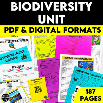 Preview of Grade 6 Science Biodiversity Unit Ontario Curriculum