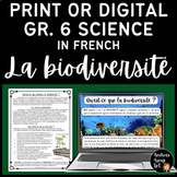 Grade 6 Science - Biodiversity Unit in French with Coding