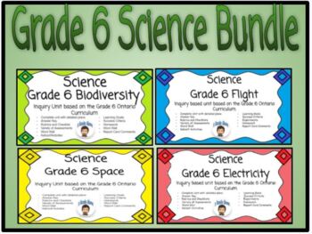 Preview of Grade 6 Science Bundle - Biodiversity, Electricity, Flight Complete Units