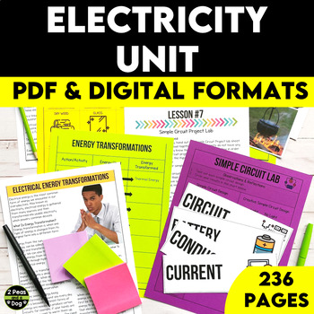 Preview of Grade 6 Science Electricity Unit Ontario Curriculum