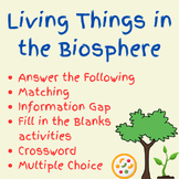 Grade 6 : Science: Living Things in the Biosphere: Workshe