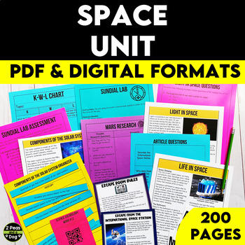 Preview of Grade 6 Science Space Unit Ontario Curriculum