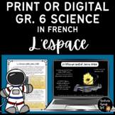 Grade 6 Science - Space Unit in French with Coding