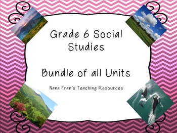 Preview of Grade 6 Social Studies Bundle of All Units