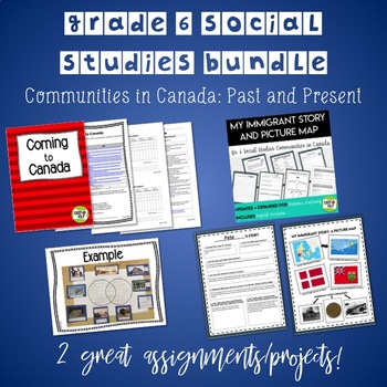 Preview of Grade 6 Social Studies Communities in Canada Past and Present BUNDLE