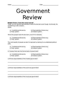 Grade 6 Social Studies Review + Quizzes by Manitoba Middle Years