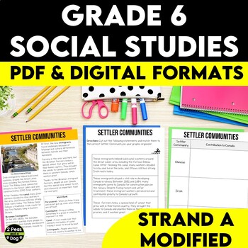 Preview of Grade 6 Social Studies Strand A Modified Ontario Curriculum