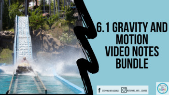 Preview of Grade 6-Unit 1: Gravity & Motion Video Notes~BUNDLE~-Know Atom Science