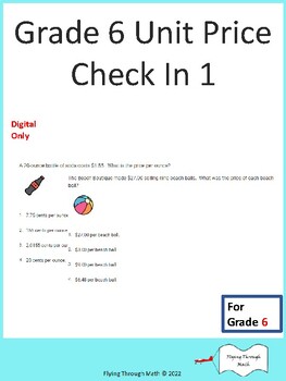 Preview of Grade 6 Unit Price Check In 1