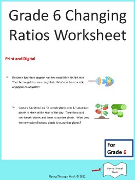 Preview of Grade 6 Worksheet Changing Ratios