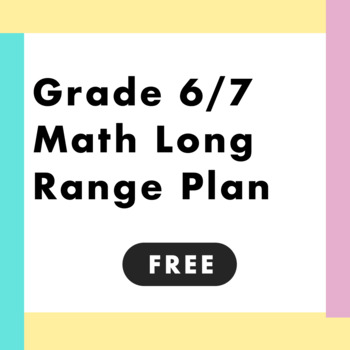 Preview of Grade 6 and 7 NEW Ontario Math Long Range Plan (LRP) FREEBIE