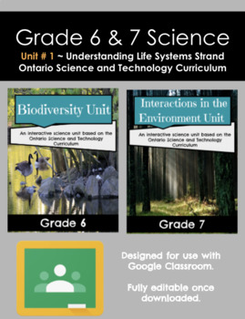 Preview of Grade 6 and 7 Science Bundle (Strand 1: Understanding Life Systems)