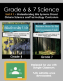 Grade 6 and 7 Science Bundle (Strand 1: Understanding Life