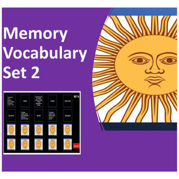 Preview of Grade 7-10 Vocabulary Memory Unit 2