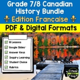 Grade 7/8 Canadian History Bundle 1713-1914 French Edition