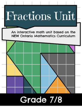 Preview of Grade 7 & 8 Fractions Unit (Six Lessons, Practice Test, Final Test & Answers)