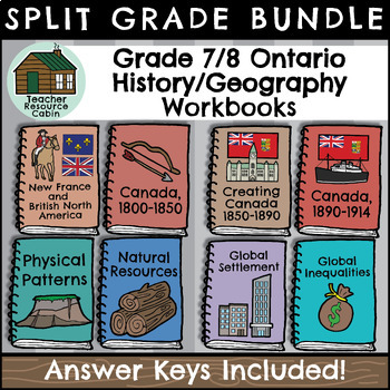 Preview of Grade 7/8 History & Geography Workbooks (Ontario Curriculum)