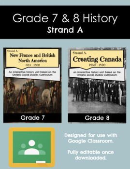 Preview of Grade 7 & 8 History Units: Strand A
