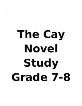 Preview of Grade 7-8 Novel Study
